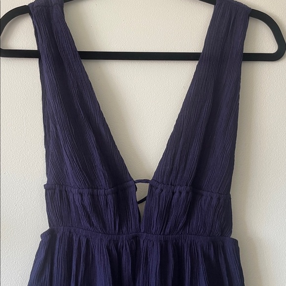 Cotton Candy LA Rich Navy Blue Textured Fabric dress - Picture 3 of 11